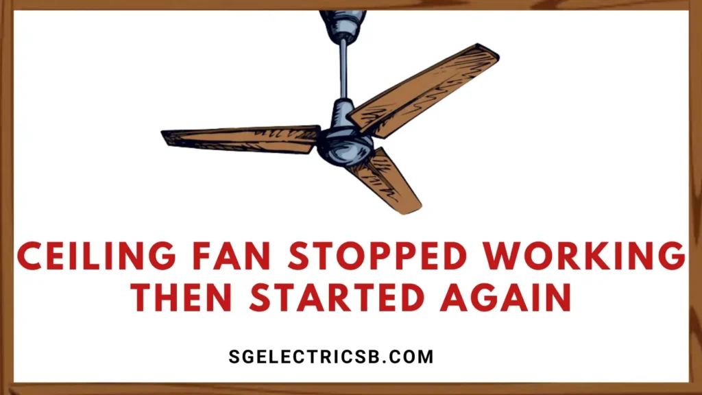 Ceiling fan stopped working then started again